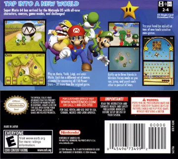 Super Mario 64 DS (USA) (Rev 1) box cover back
